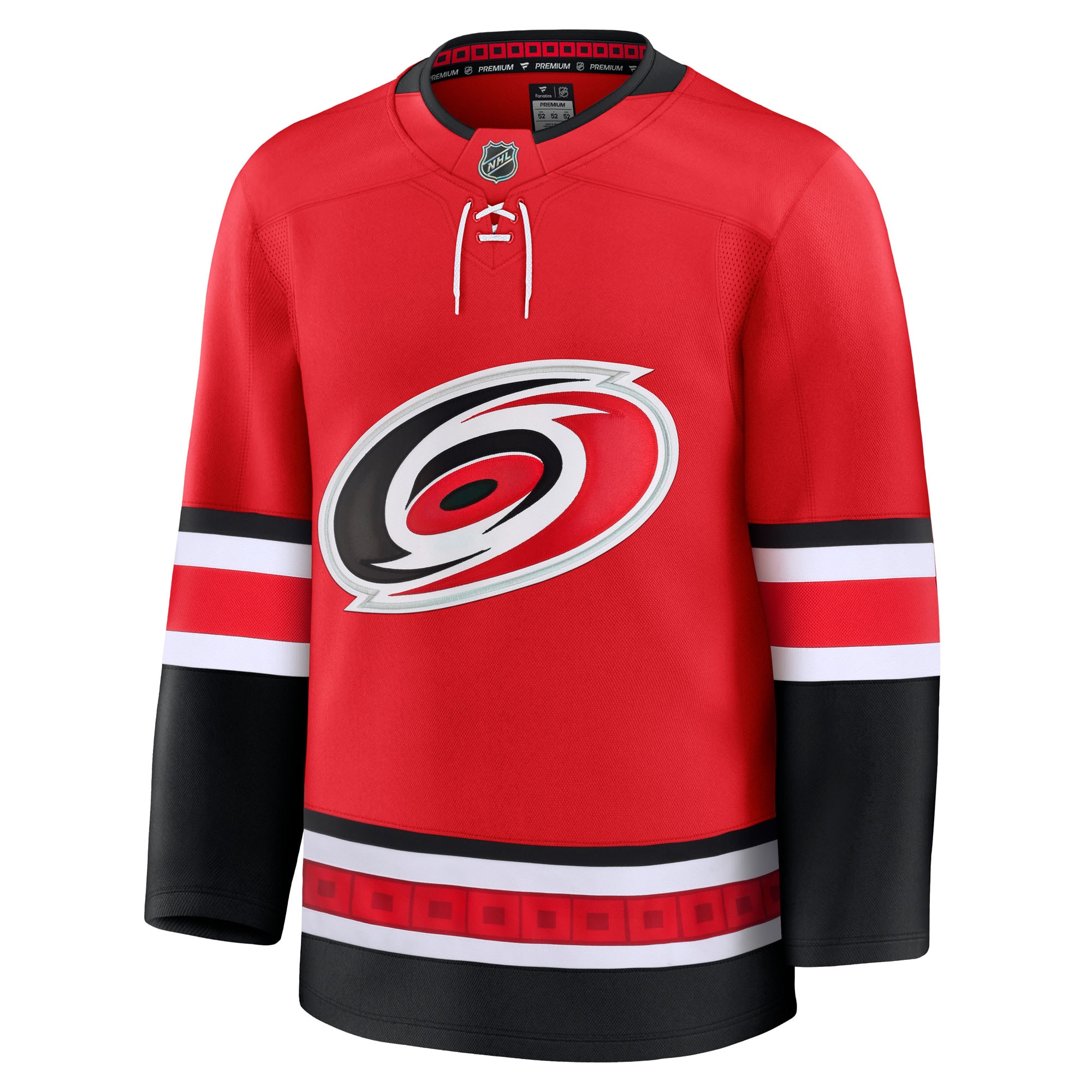 Alternative view of Men's Carolina Hurricanes Red Alternate Premium Jersey - JS937 