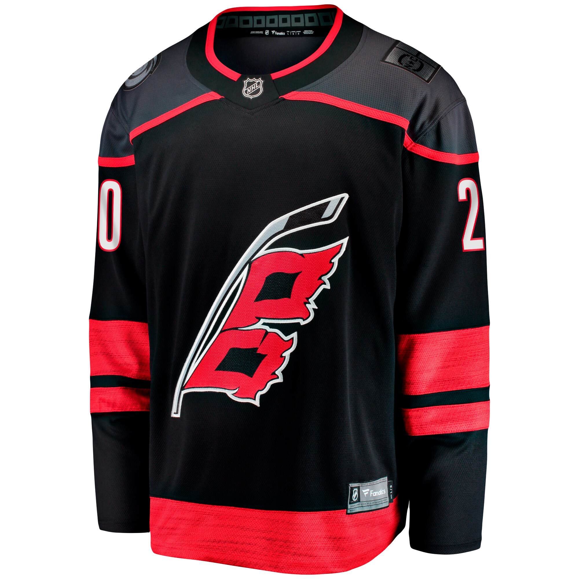 Alternative view of Men's Carolina Hurricanes Sebastian Aho Black Home Breakaway Jersey - JS910 