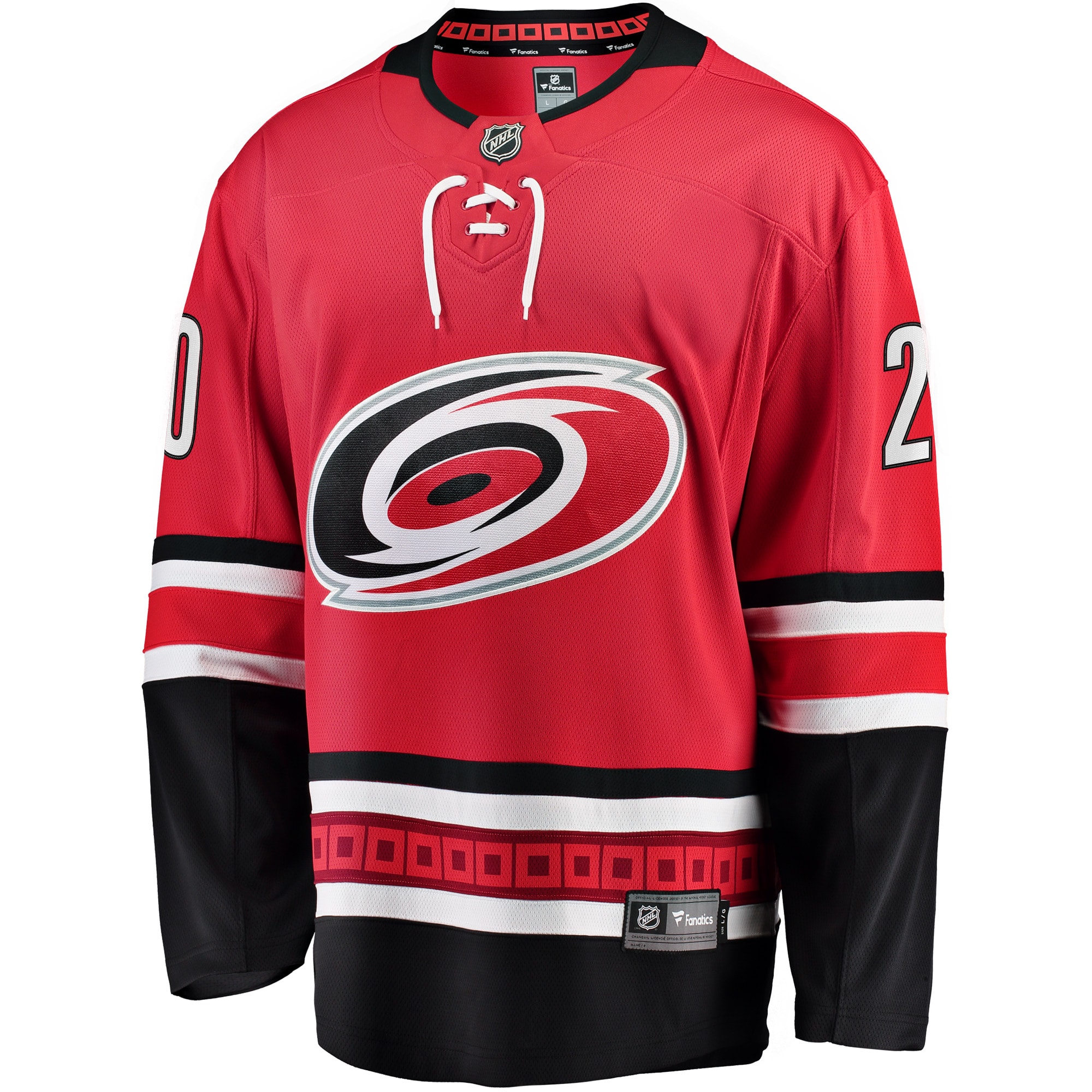 Alternative view of Men's Carolina Hurricanes Sebastian Aho Red Alternate Breakaway Player Jersey - JS829 