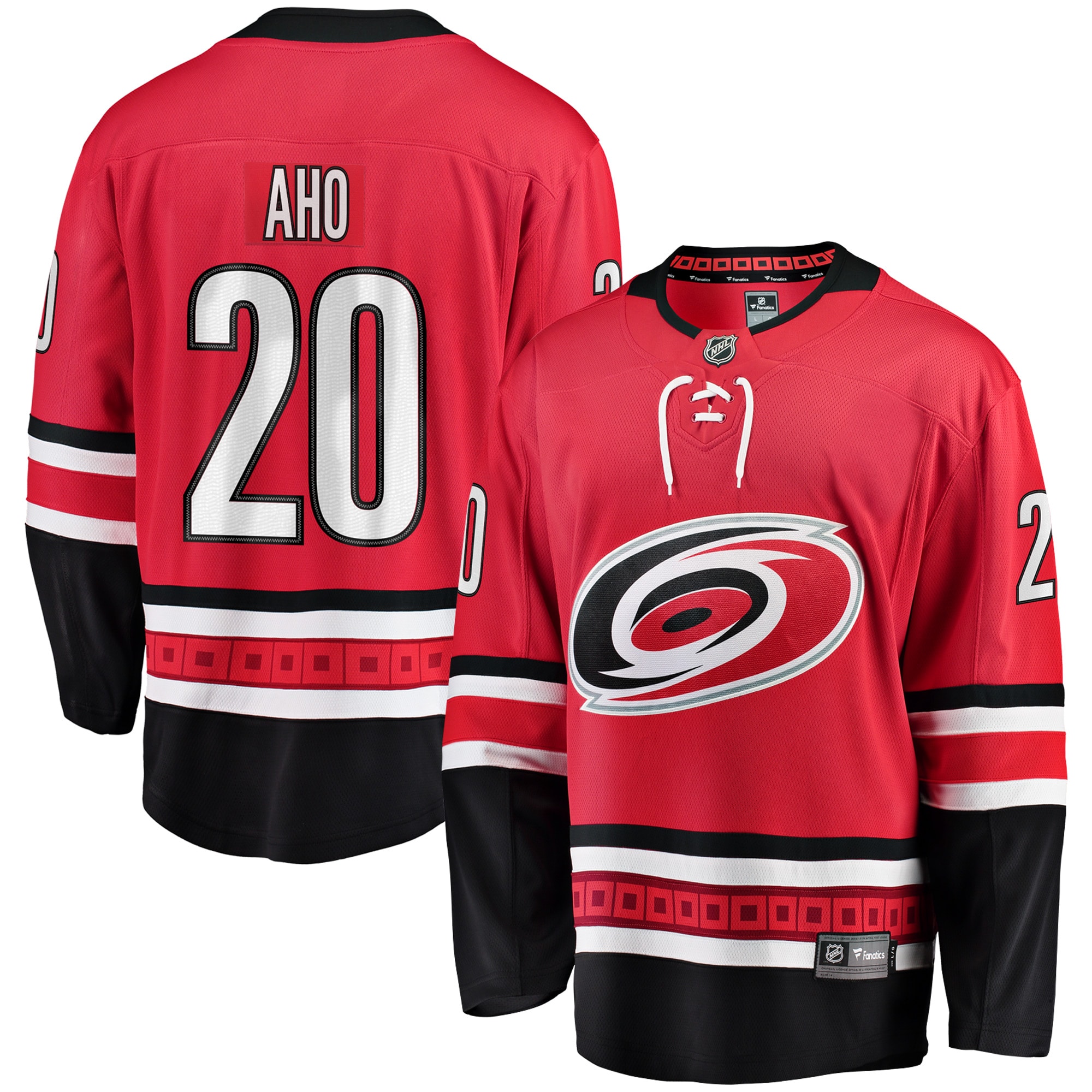 Men's Carolina Hurricanes Sebastian Aho Red Alternate Breakaway Player Jersey - JS829 