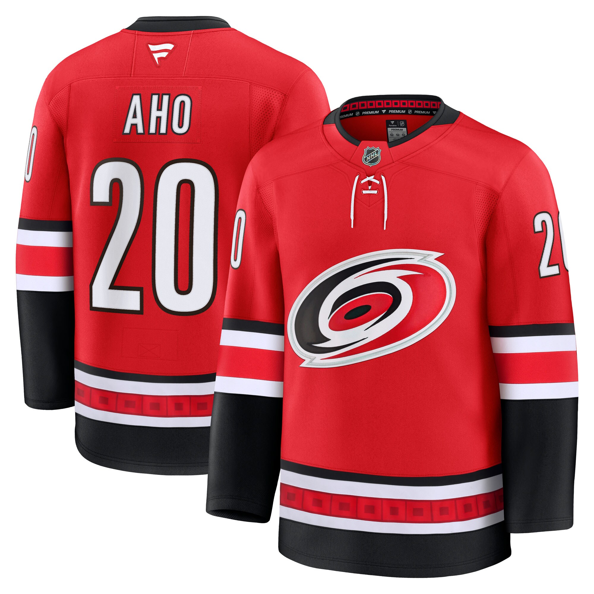 Men's Carolina Hurricanes Sebastian Aho Red Alternate Premium Jersey - JS641 