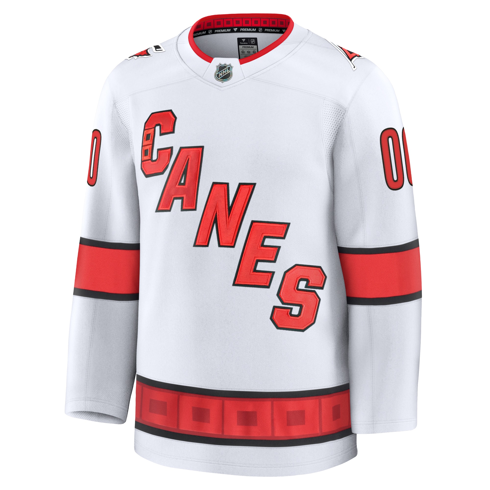 Alternative view of Men's Carolina Hurricanes White Away Premium Custom Jersey - JS334 