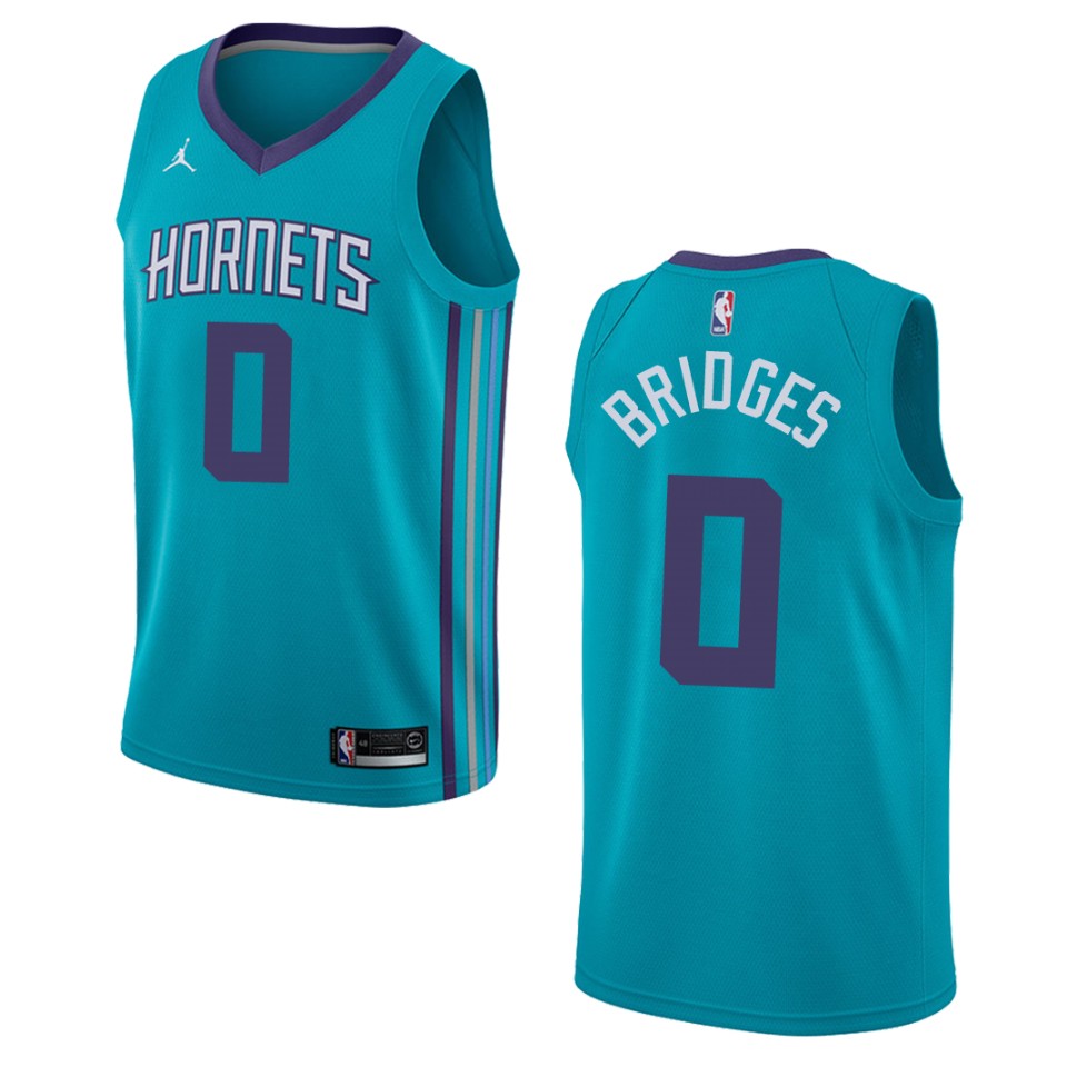 Men's Charlotte Hornets #0 Miles Bridges Icon Swingman Jersey - Teal