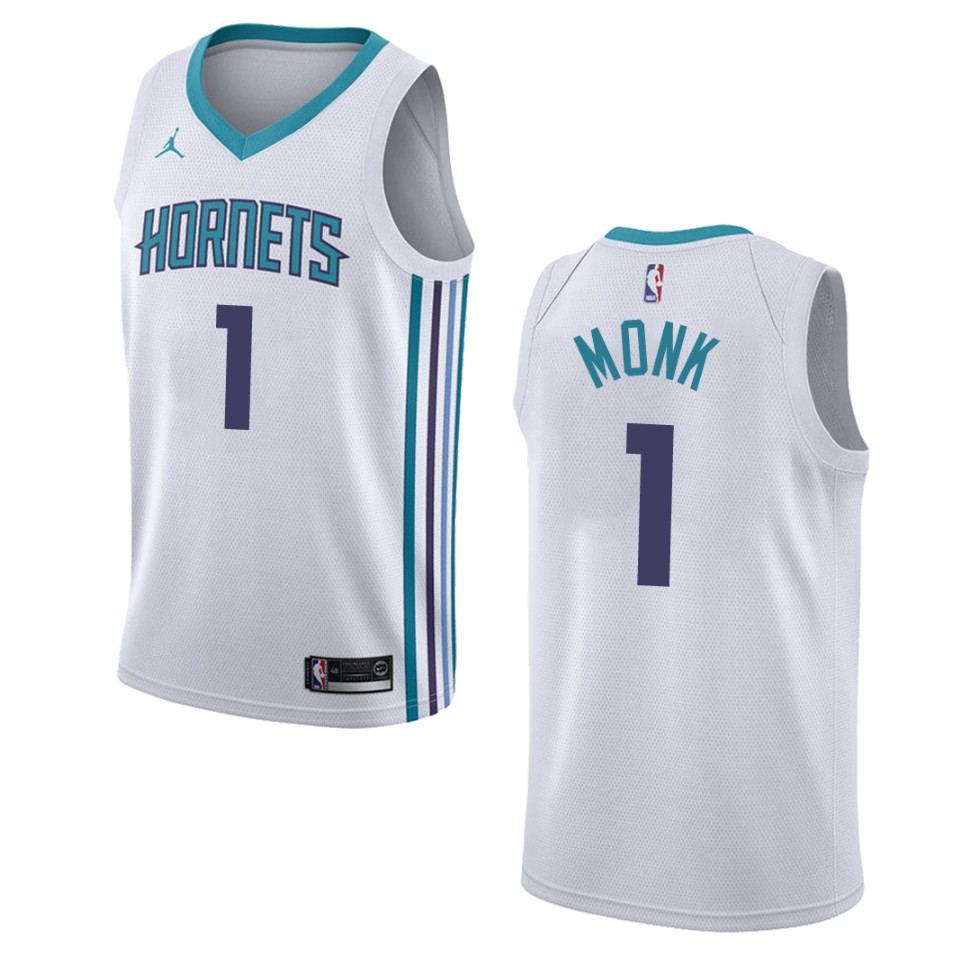 Men's Charlotte Hornets #1 Malik Monk Association Swingman Jersey - White