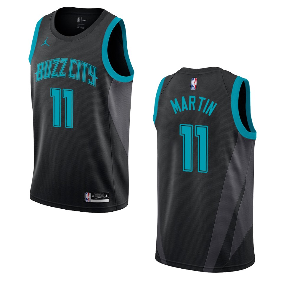 Men's Charlotte Hornets #11 Cody Martin City Swingman Jersey - Black