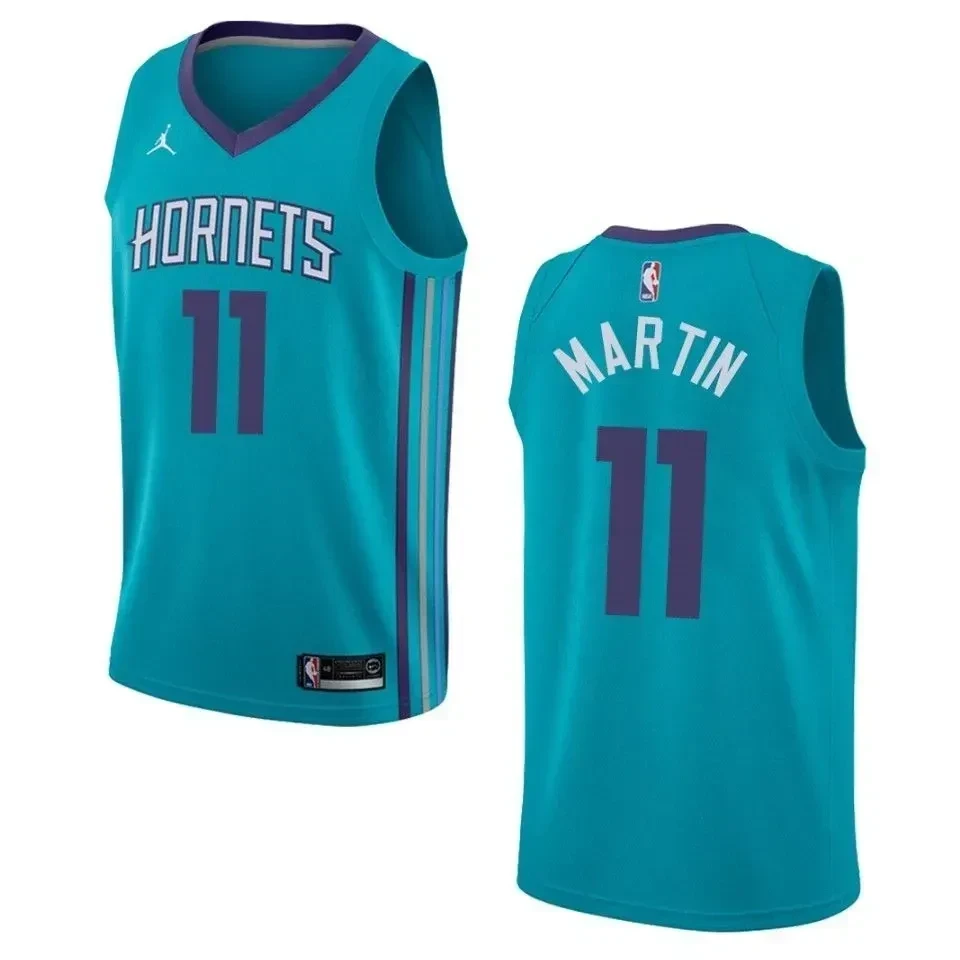 Men's Charlotte Hornets 11 Cody Martin Icon Swingman Jersey - Teal - JS782 