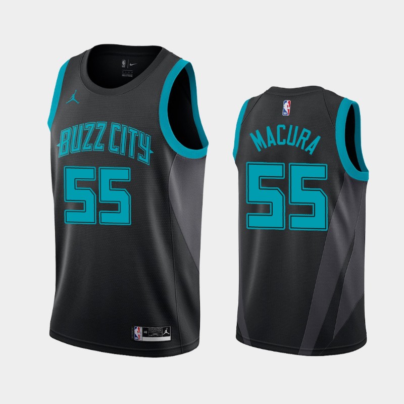 Men’s Charlotte Hornets #55 J.p. Macura Golden Edition Jersey – Black
