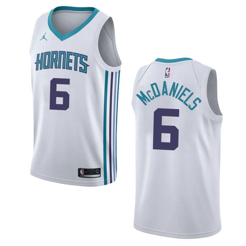 Men's Charlotte Hornets 6 Jalen Mcdaniels Association Swingman Jersey - White - JS806 