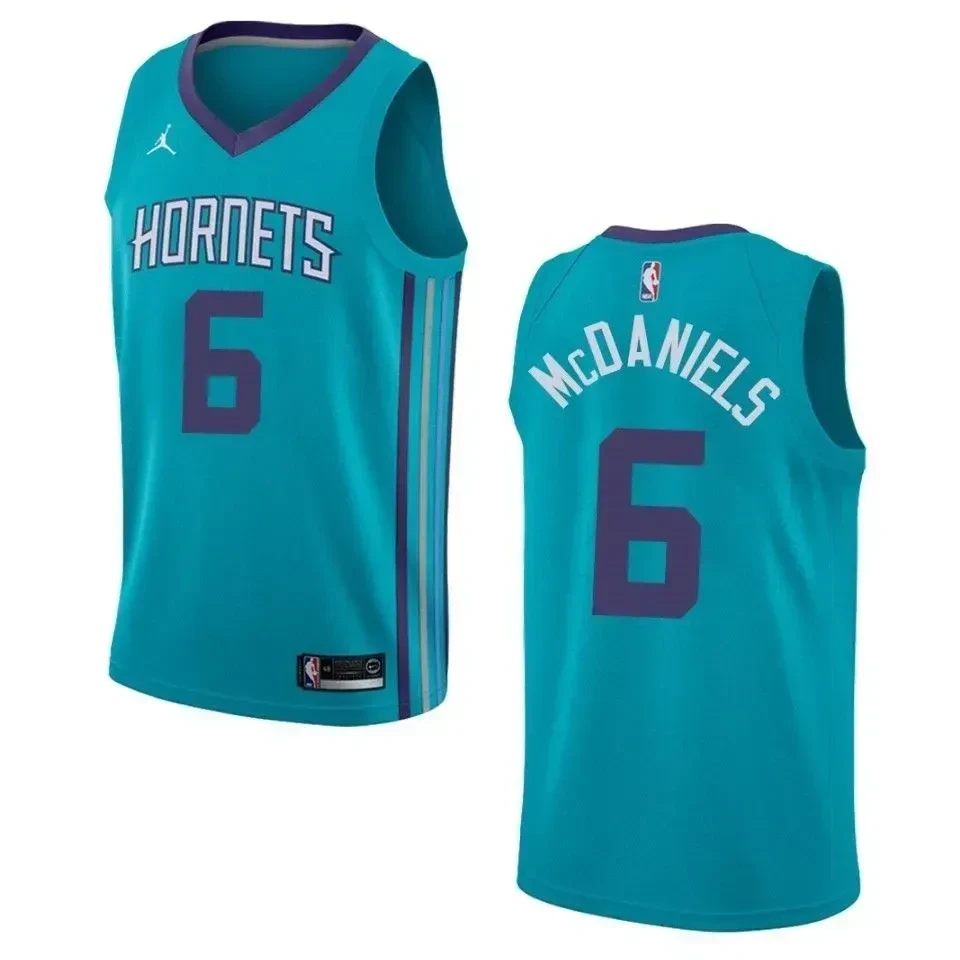 Men's Charlotte Hornets 6 Jalen Mcdaniels Icon Swingman Jersey - Teal - JS694 