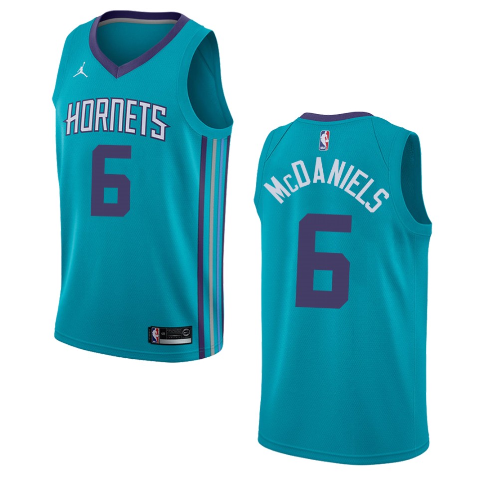 Men's Charlotte Hornets #6 Jalen Mcdaniels Icon Swingman Jersey - Teal