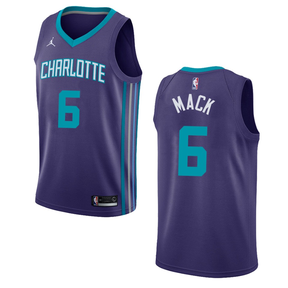 Men's Charlotte Hornets #6 Shelvin Mack Statement Swingman Jersey - Purple