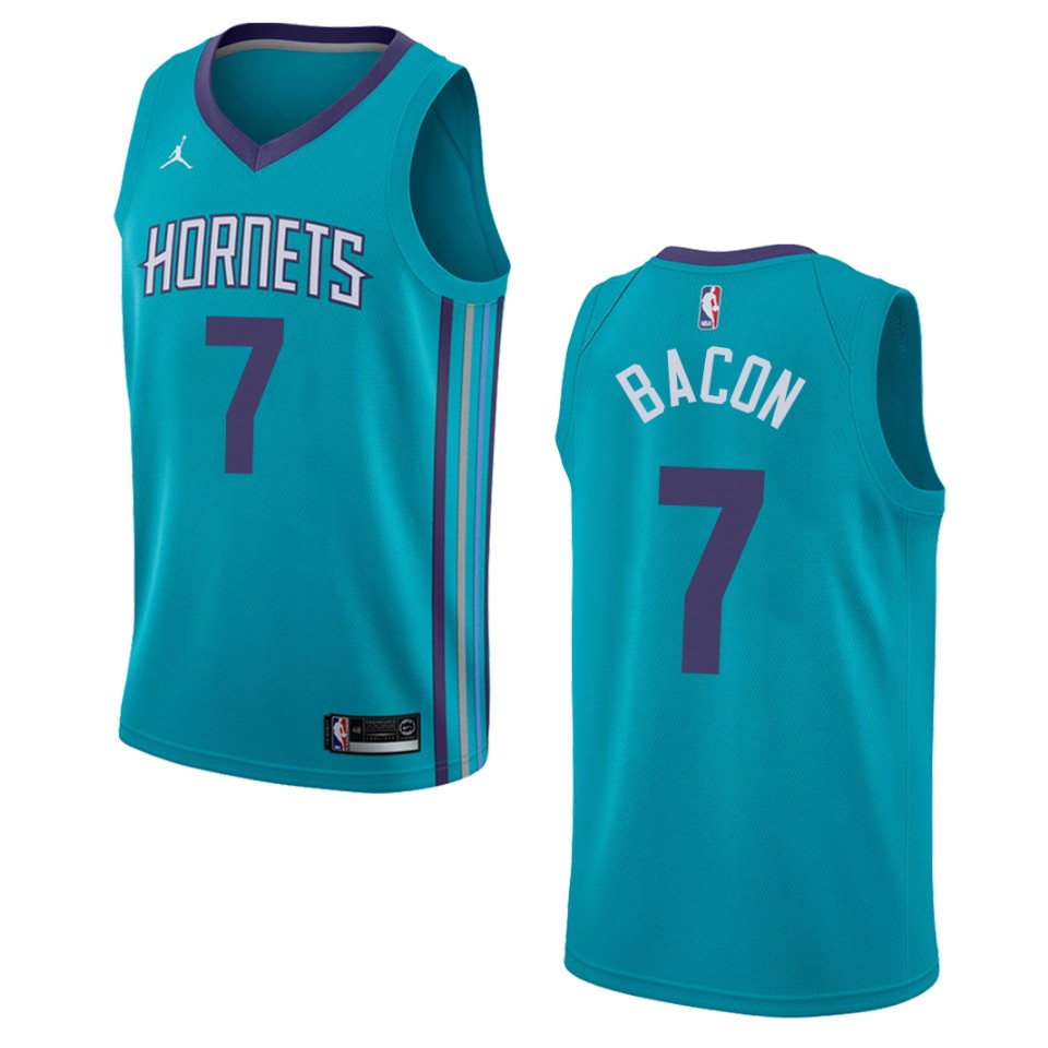 Men's Charlotte Hornets #7 Dwayne Bacon Icon Swingman Jersey - Teal