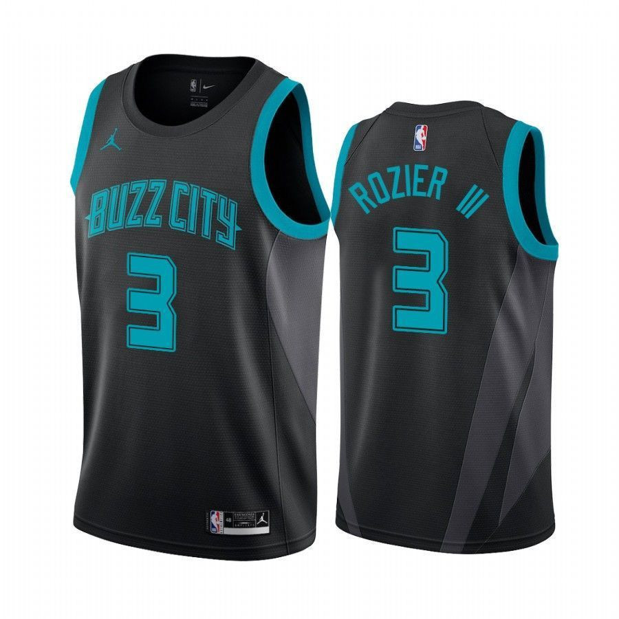 Men's Charlotte Hornets Terry Rozier Iii 3 City Men's Jersey - JS808 