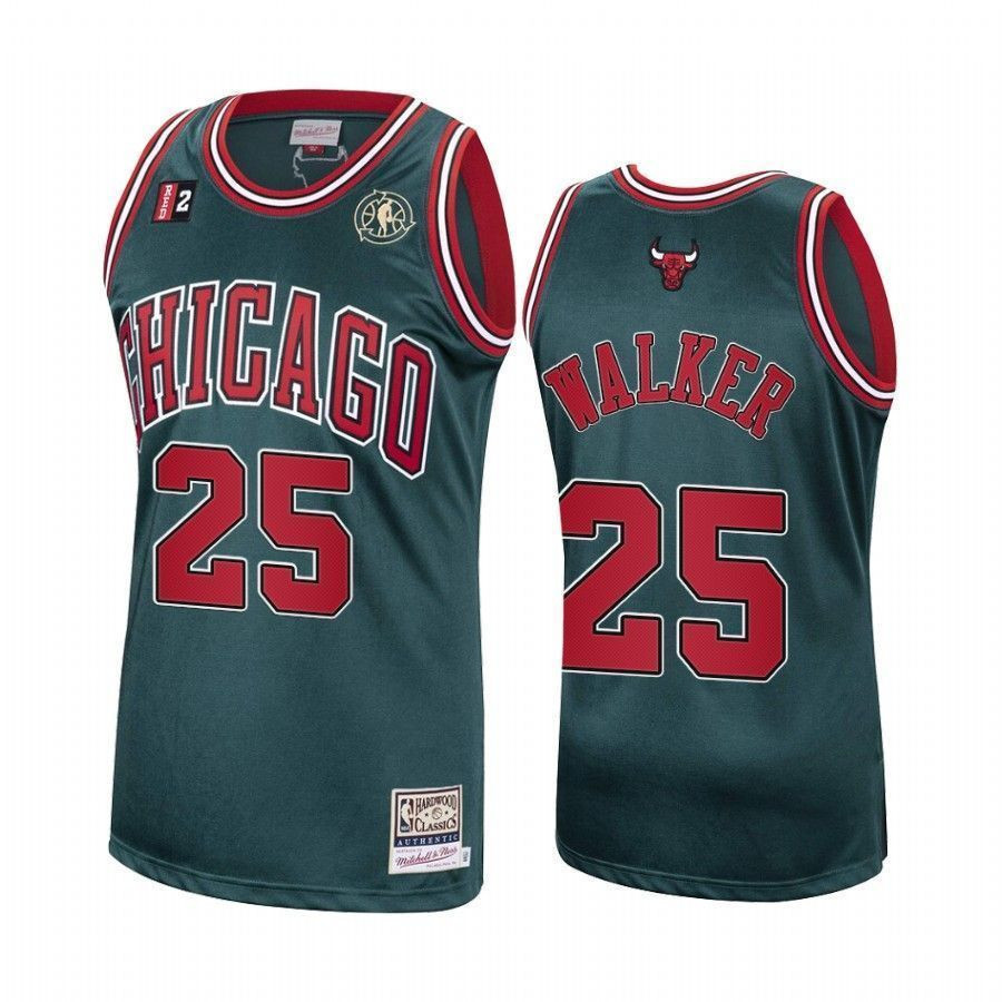 Men's Chet Walker 25 Chicago Bulls Green Hardwood Classics Jersey - JS325 