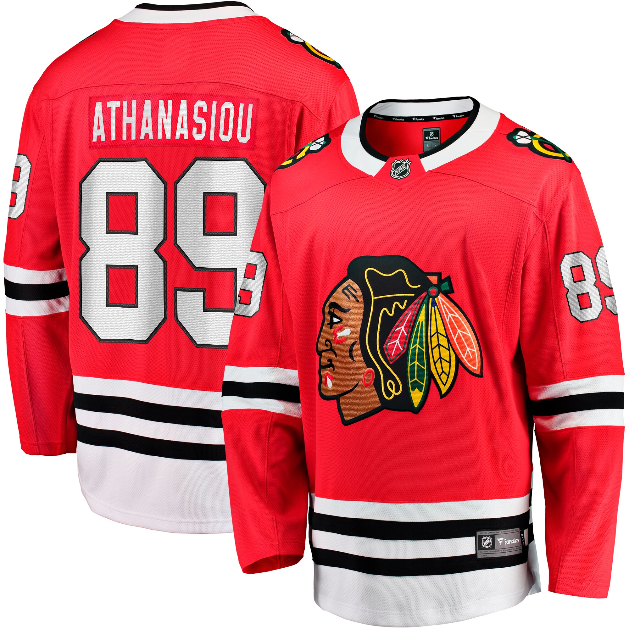 Men's Chicago Blackhawks Andreas Athanasiou Red Home Breakaway Jersey - JS620 