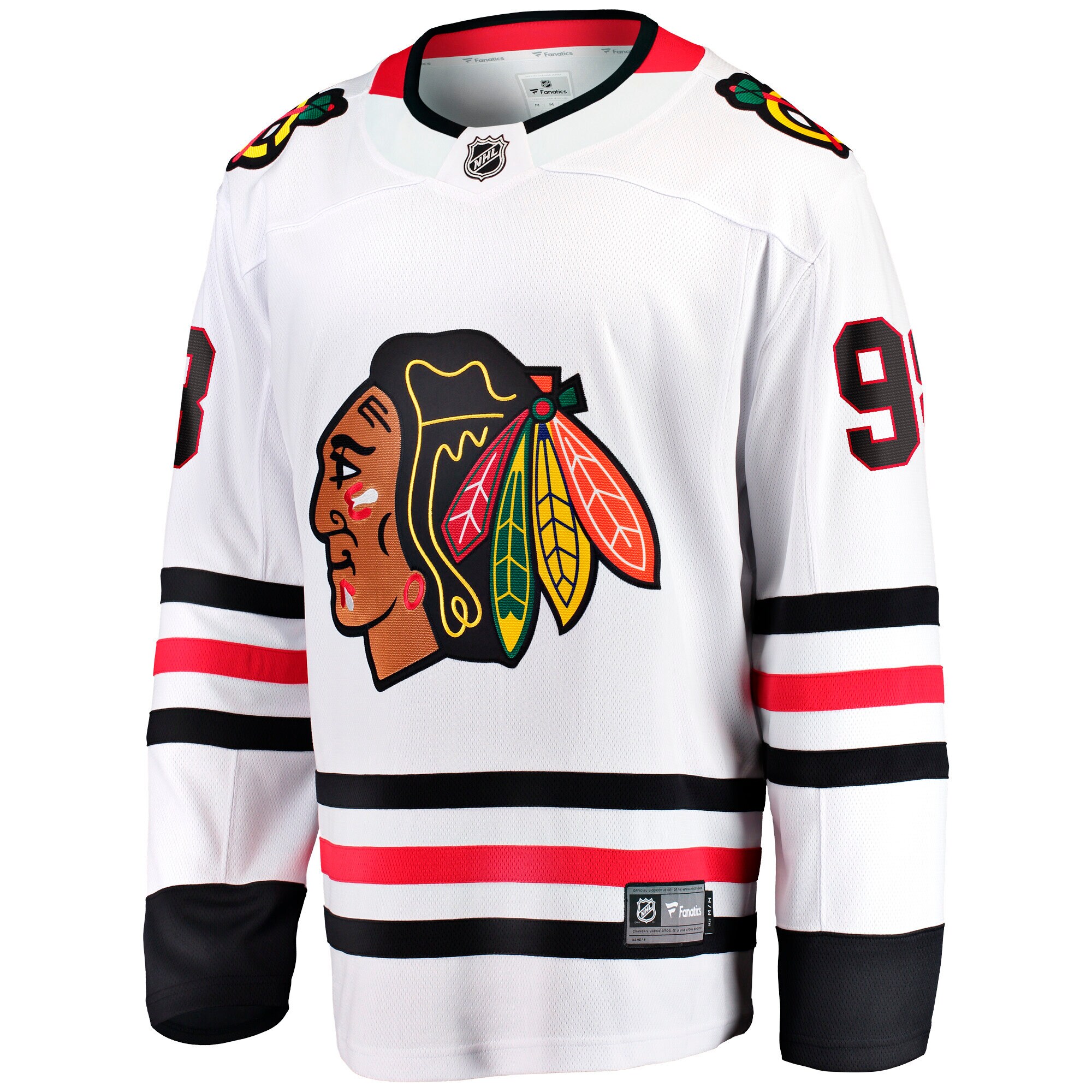 Alternative view of Men's Chicago Blackhawks Connor Bedard White Away Premier Breakaway Player Jersey - JS901 