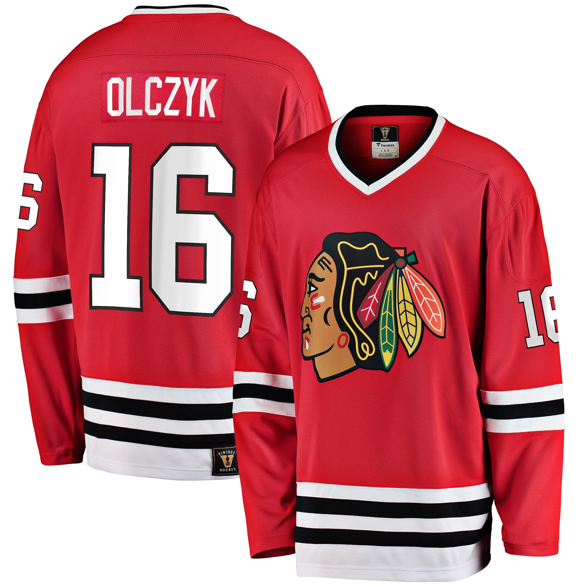 Men's Chicago Blackhawks Eddie Olczyk Red Premier Breakaway Retired Player Jersey - JS337 