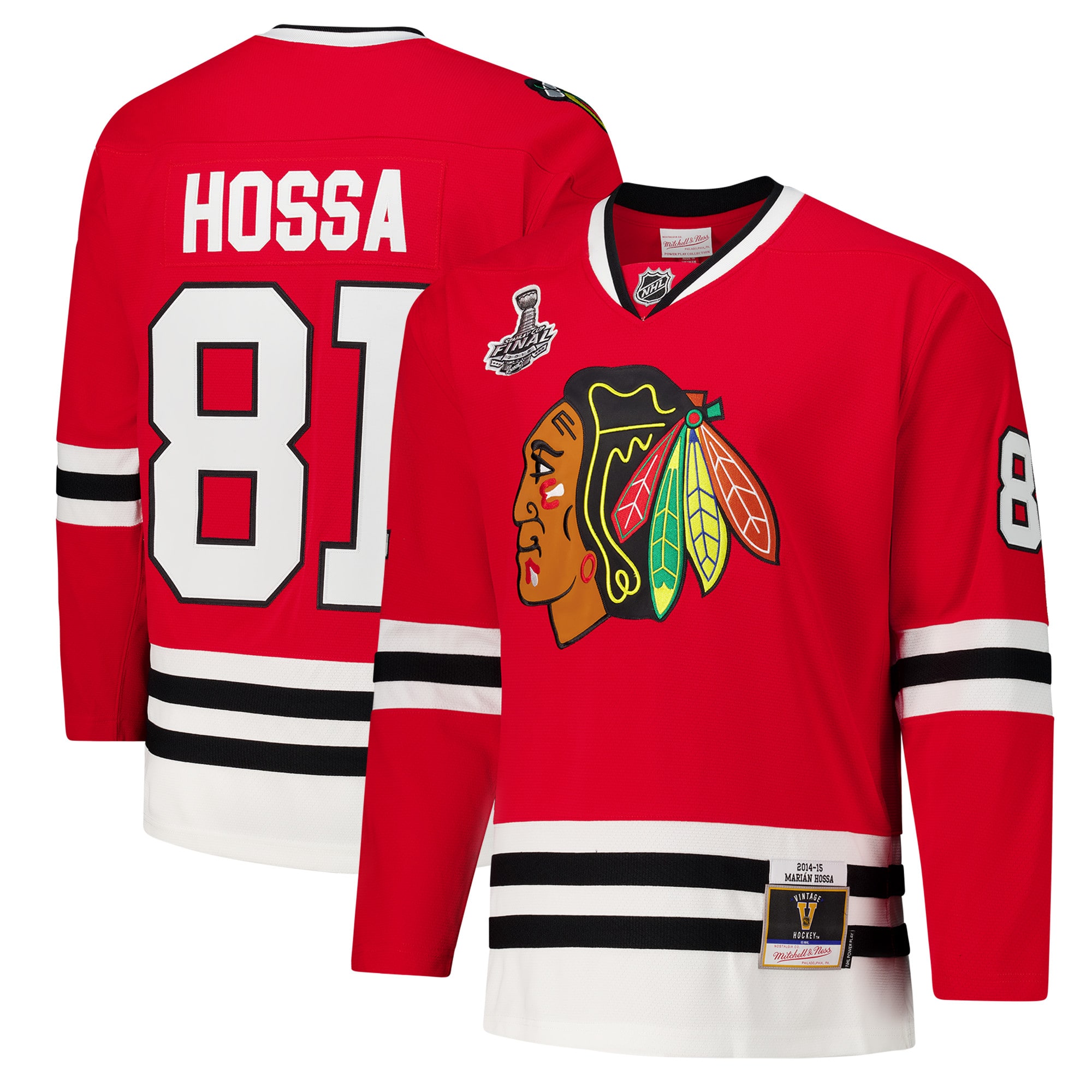 Men's Chicago Blackhawks Marian Hossa Red 2014-15 Power Play Jersey - JS343 