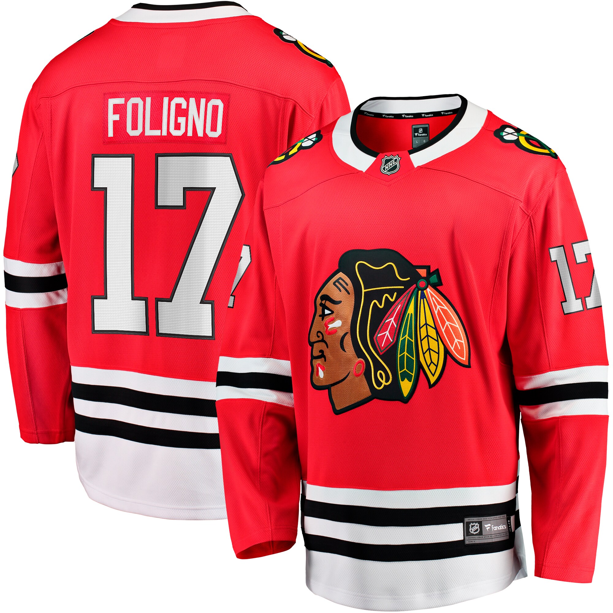 Men's Chicago Blackhawks Nick Foligno Red Home Breakaway Jersey - JS948 