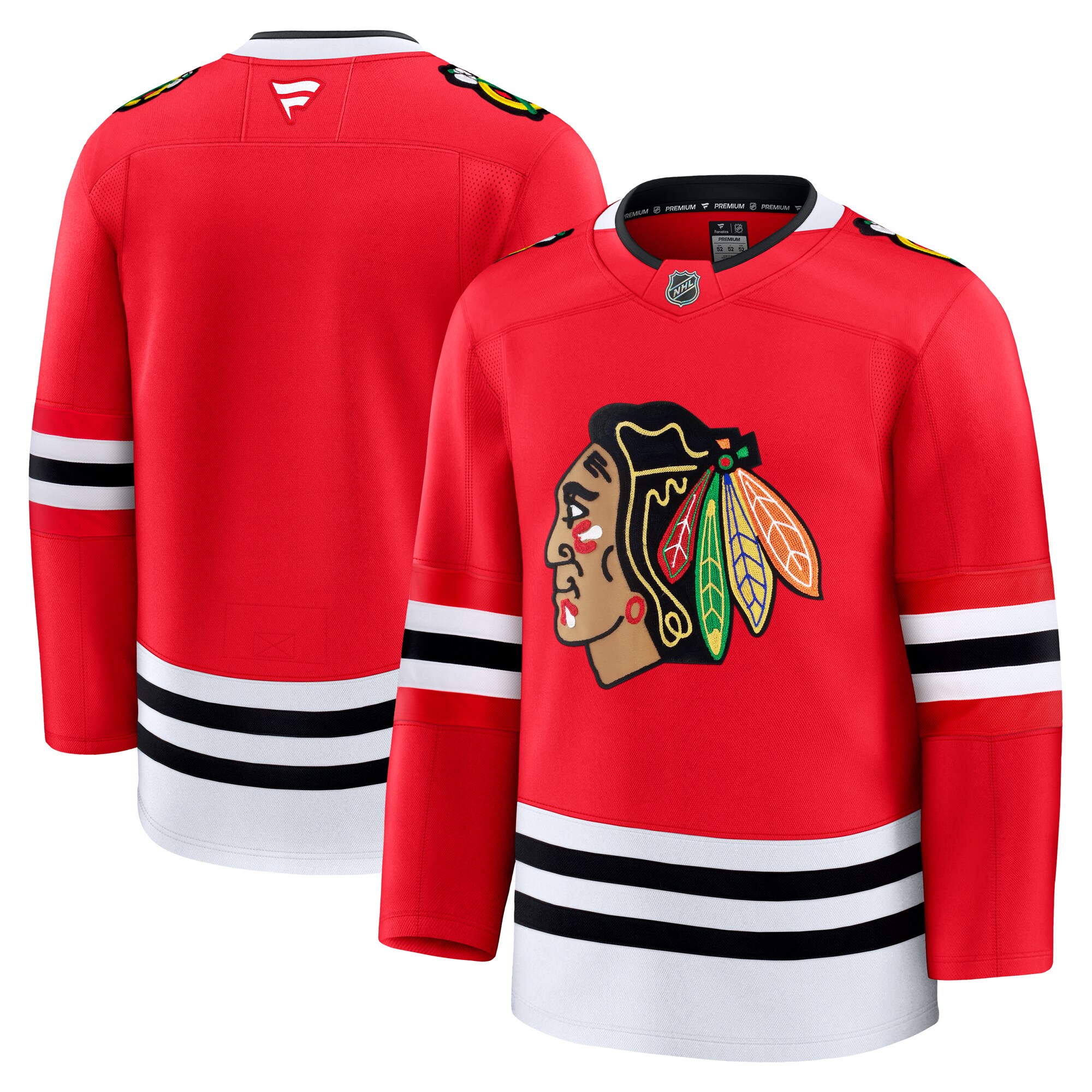 Men's Chicago Blackhawks Red Home Premium Jersey - JS120 