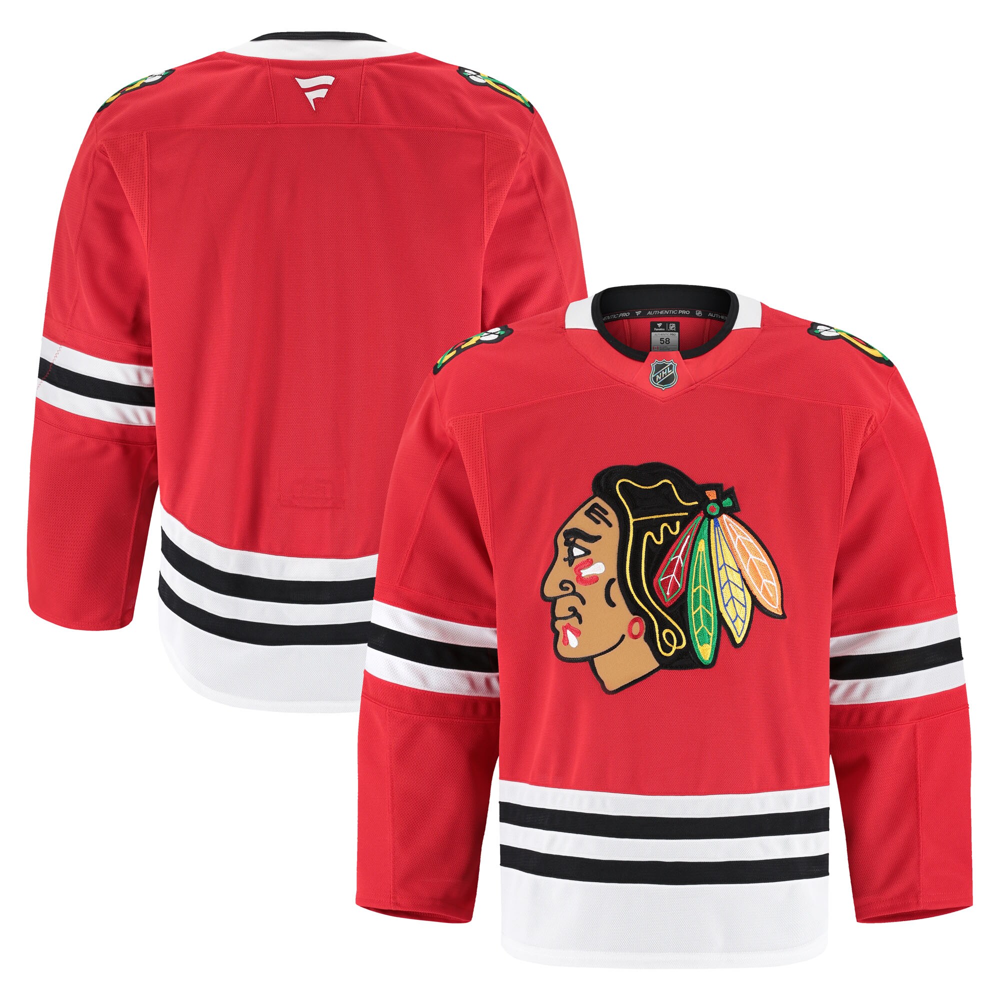 Men's Chicago Blackhawks Red Home Pro Jersey - JS197 