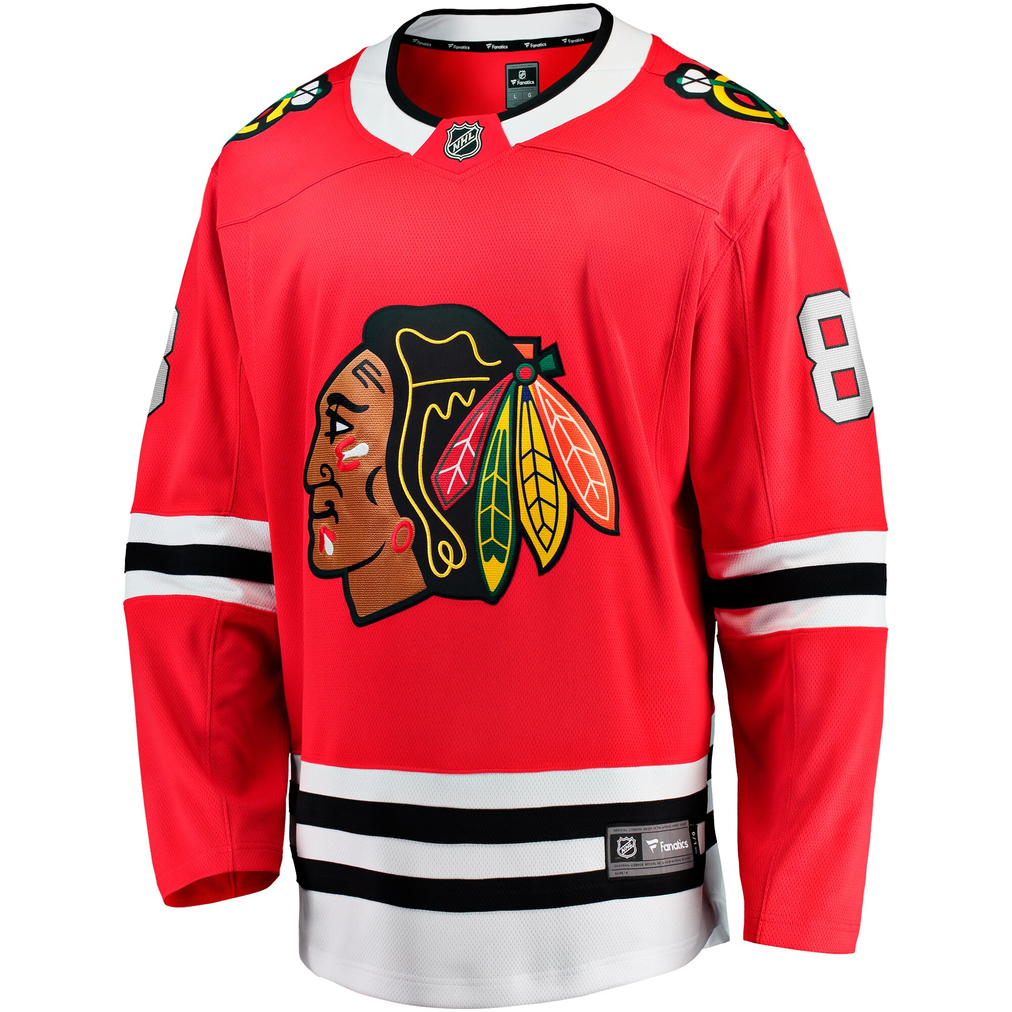Alternative view of Men's Chicago Blackhawks Ryan Donato Red Home Breakaway Jersey - JS539 