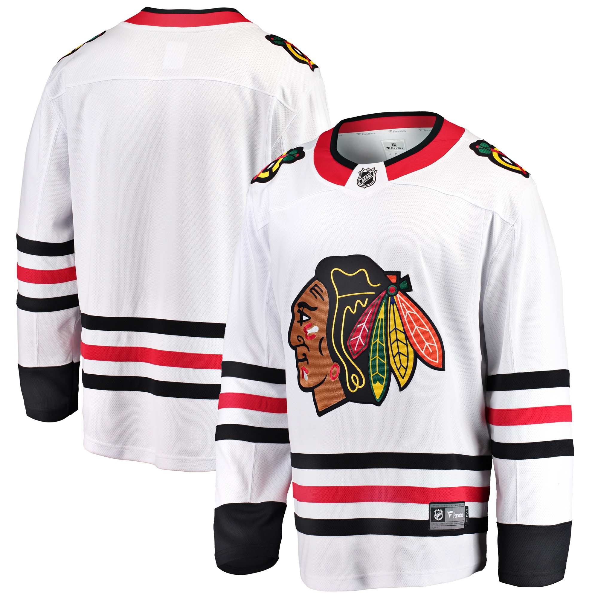 Men's Chicago Blackhawks White Breakaway Away Jersey - JS931 
