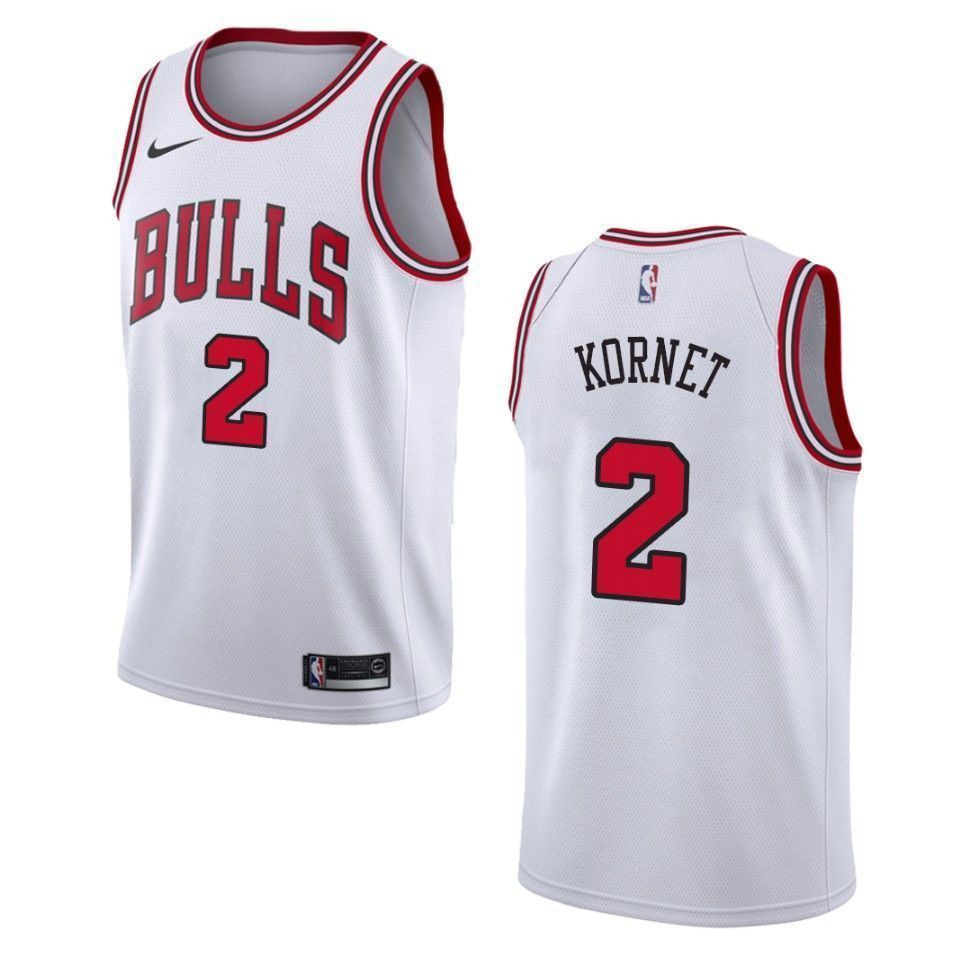 Men's Chicago Bulls 2 Luke Kornet Association Swingman Jersey - White - JS239 