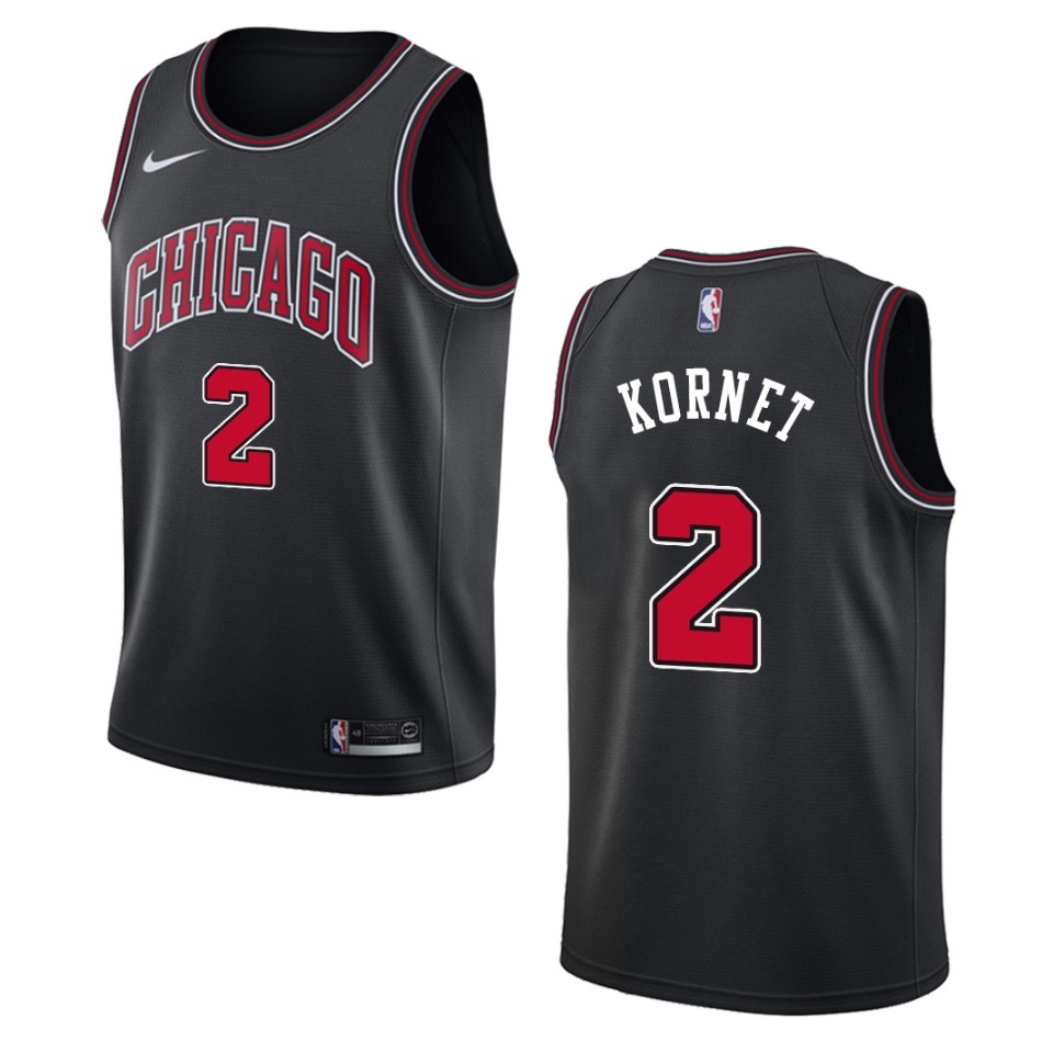 Men's Chicago Bulls #2 Luke Kornet Statement Swingman Jersey - Black