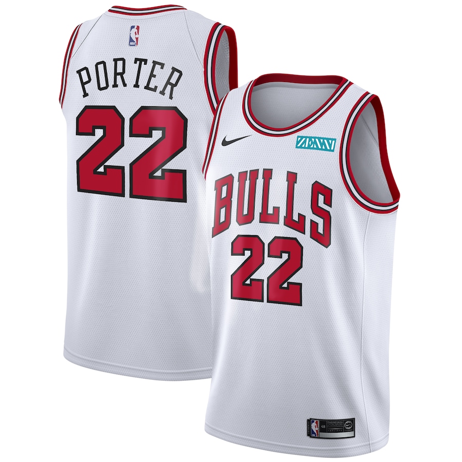 Men's Chicago Bulls #22 Otto Porter Jr. Association Swingman Jersey - White