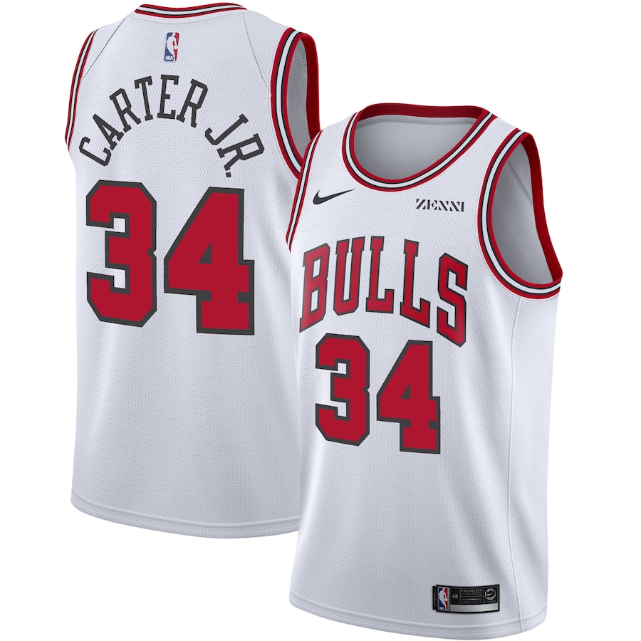 Men's Chicago Bulls #34 Wendell Carter Jr. Association Swingman Jersey - White