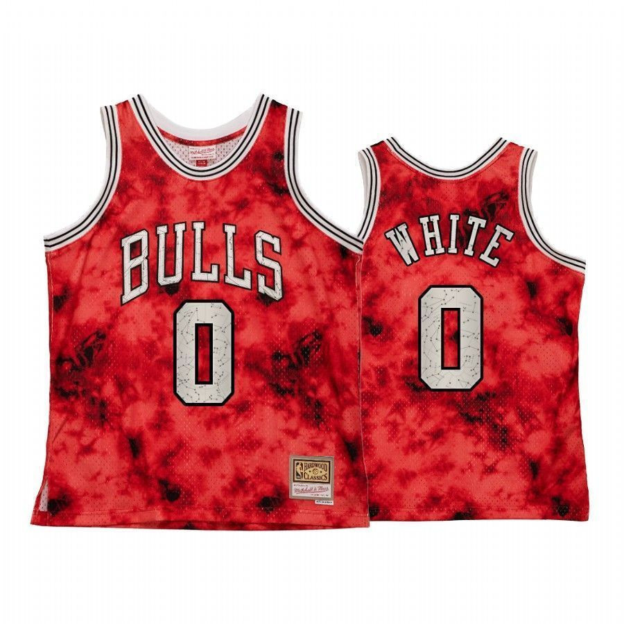 Men's Chicago Bulls Coby White Galaxy Constellation Jersey Red Heritage - JS690 