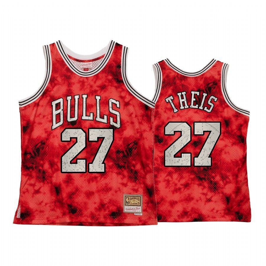 Men's Chicago Bulls Daniel Theis Galaxy Constellation Jersey Red Heritage - JS710 