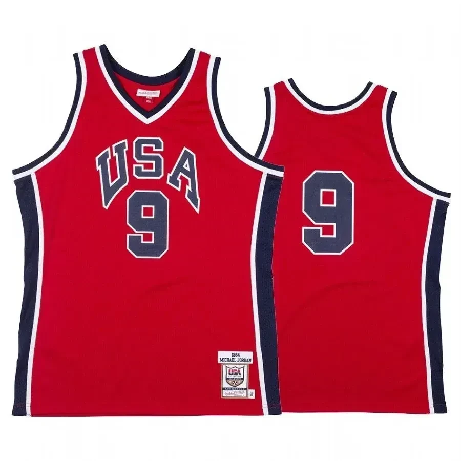 Men's Chicago Bulls Michael Jordan 9 Usa Team 1984 Jersey - JS567 