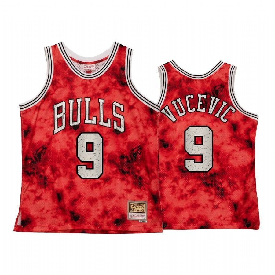 Men's Chicago Bulls Nikola Vucevic Galaxy Constellation Jersey Red Heritage - JS903 
