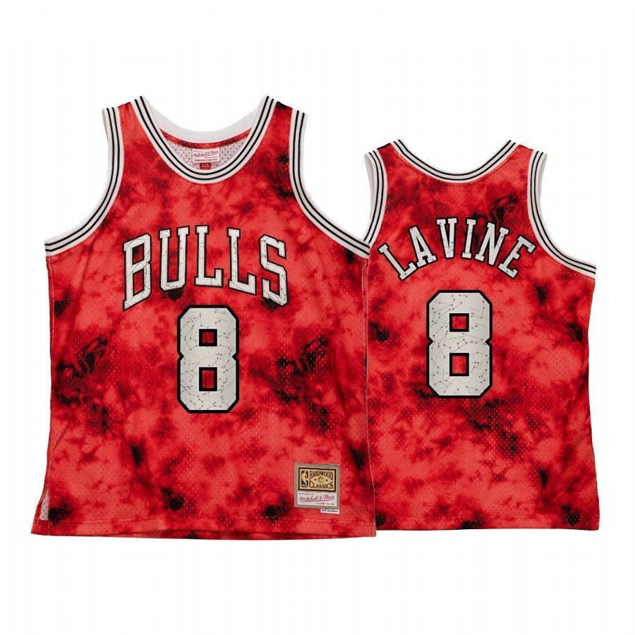 Men's Chicago Bulls Zach Lavine Galaxy Constellation Jersey Red Heritage - JS237 