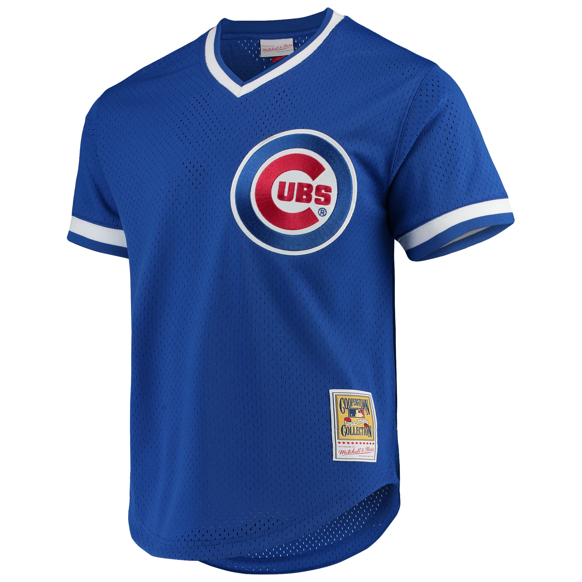 Alternative view of Men's Chicago Cubs Andre Dawson Mitchell & Ness Royal Cooperstown Collection Mesh Batting Practice Jersey