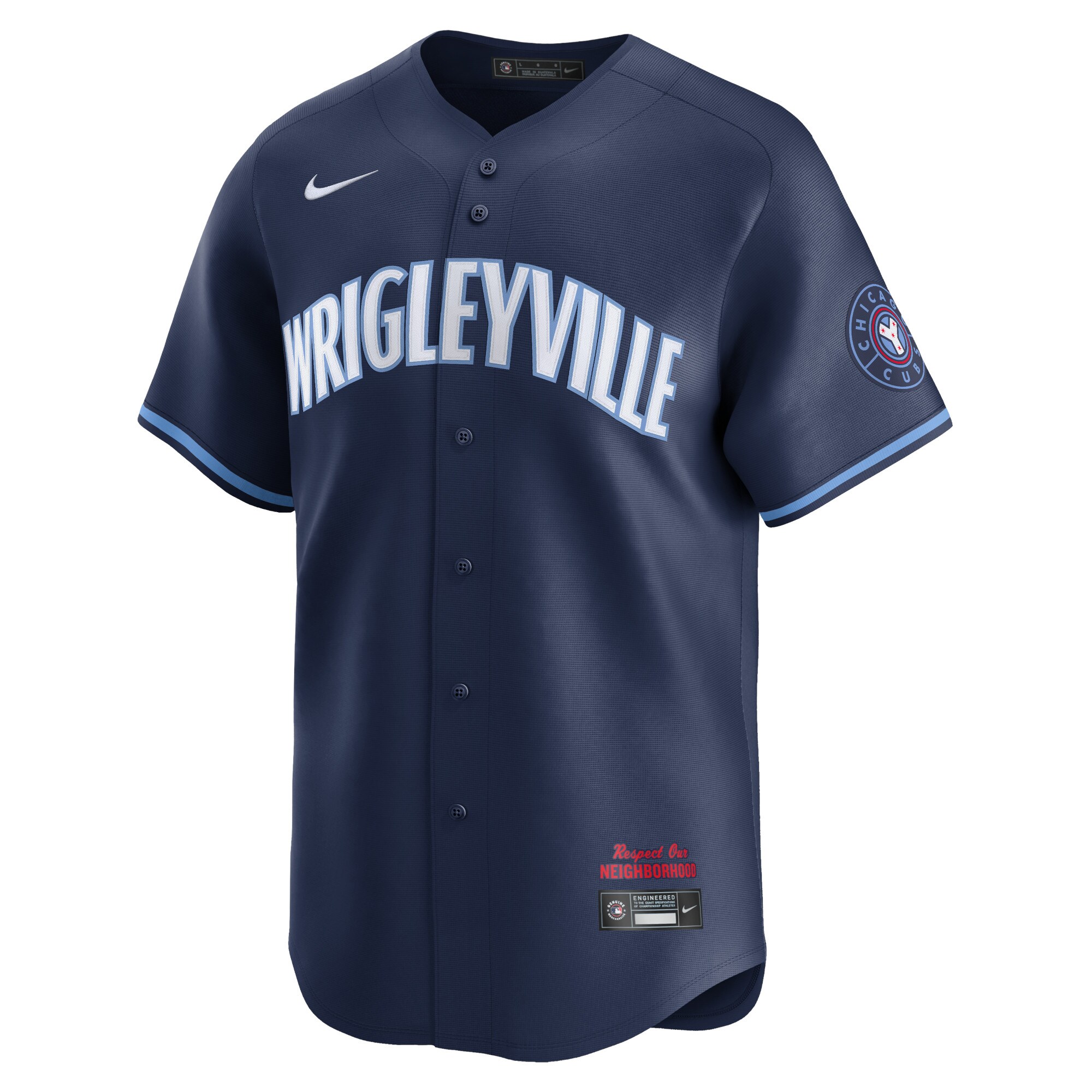 Alternative view of Men's Chicago Cubs Navy City Connect Limited Jersey