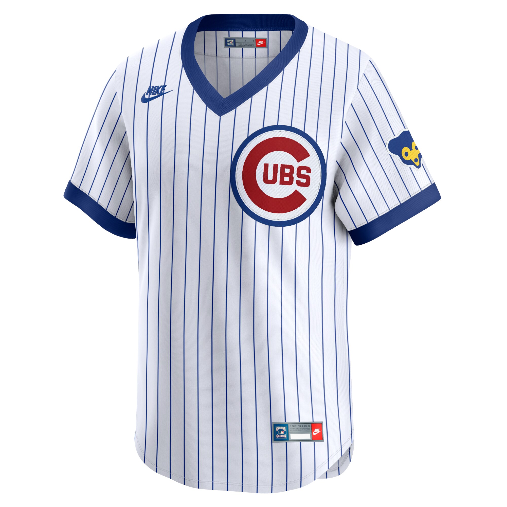 Alternative view of Men's Chicago Cubs Ryne Sandberg White Throwback Cooperstown Limited Jersey