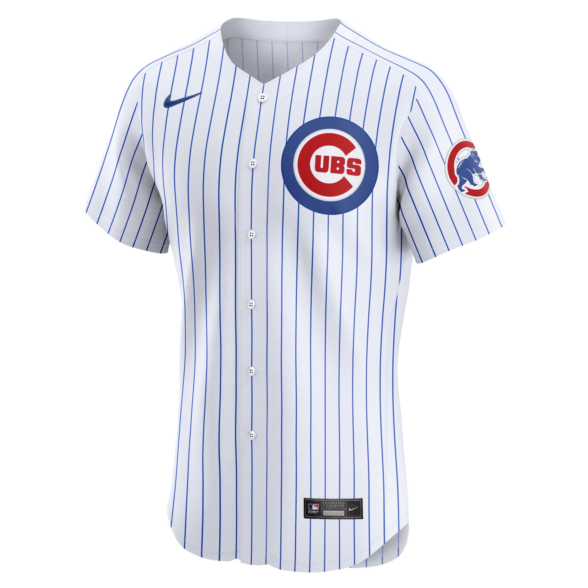 Alternative view of Men's Chicago Cubs White Home Elite Jersey