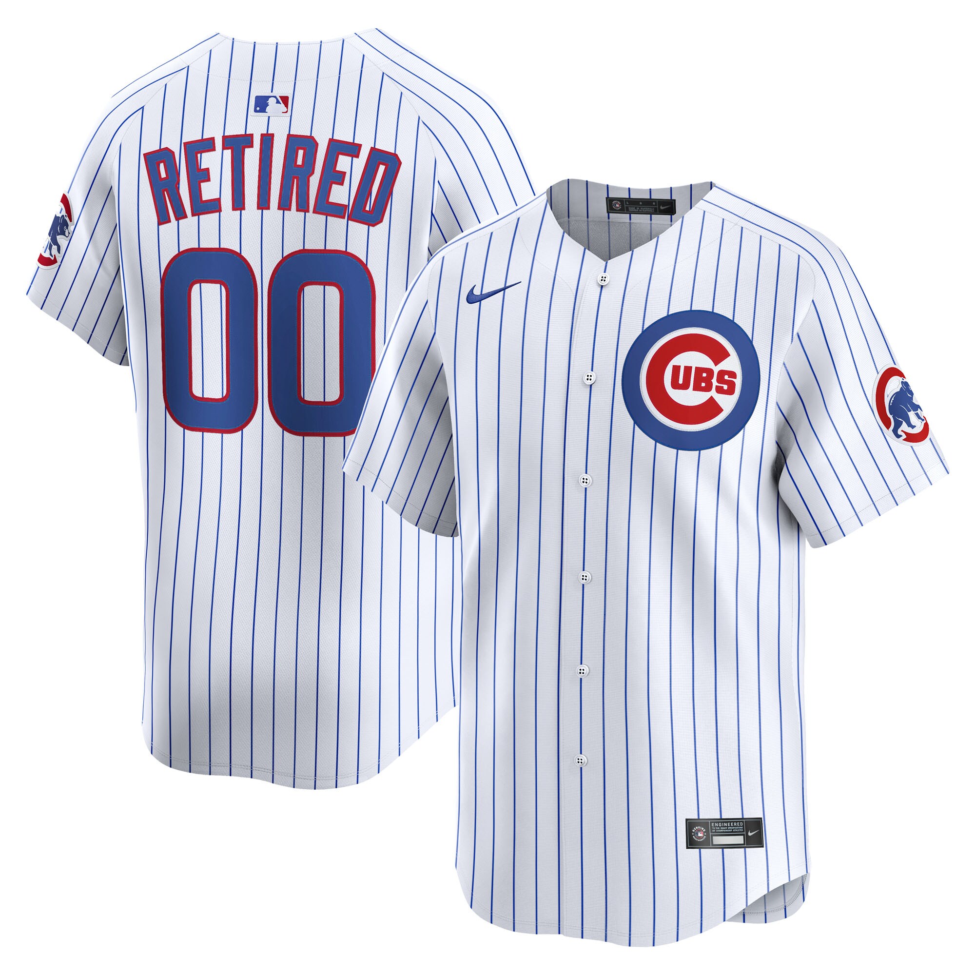 Men's Chicago Cubs White Home Limited Pick-A-Player Retired Roster Jersey