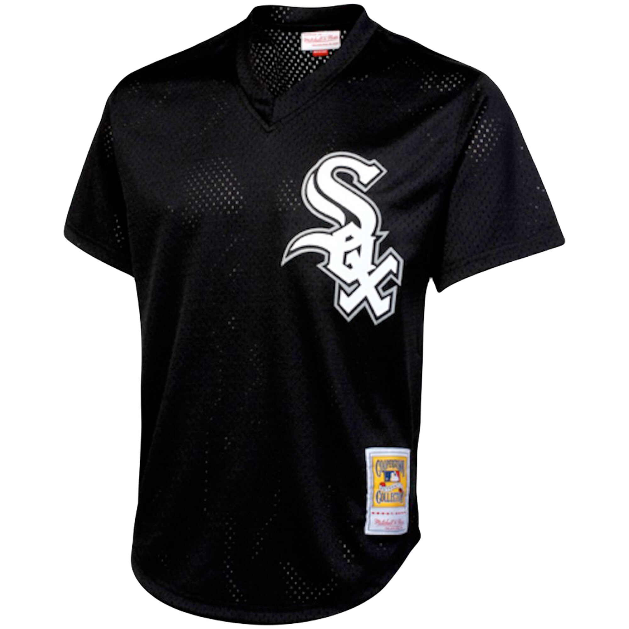 Alternative view of Men's Chicago White Sox Bo Jackson Mitchell & Ness Black Cooperstown Collection Big & Tall Mesh Batting Practice Jersey