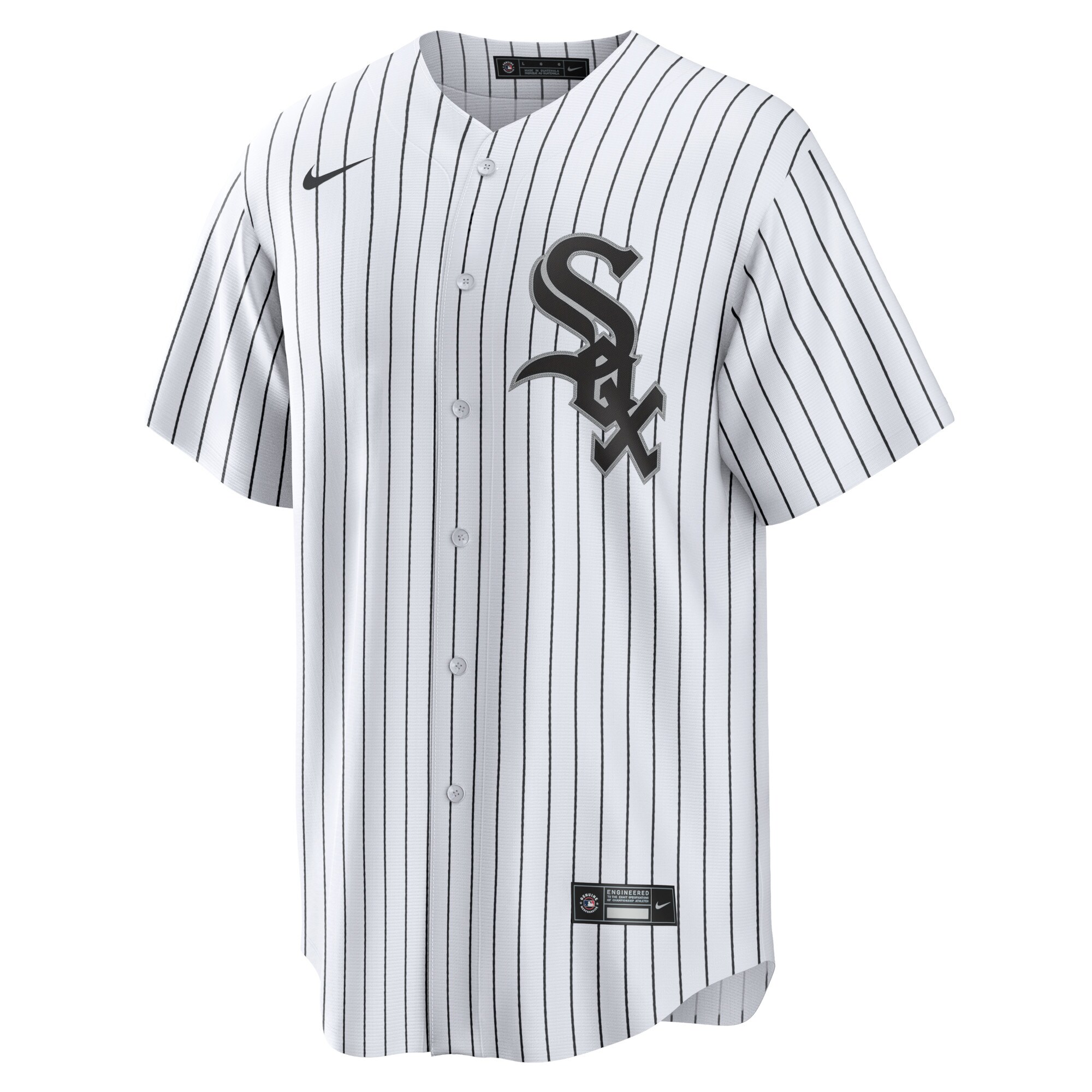 Alternative view of Men's Chicago White Sox White Home Blank Jersey