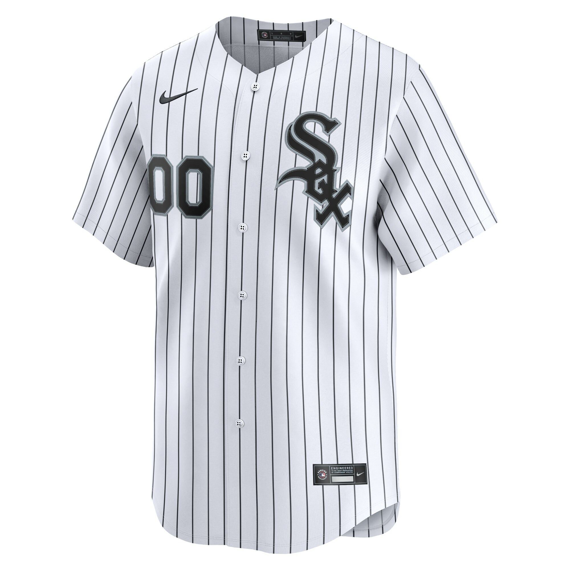 Alternative view of Men's Chicago White Sox White Home Limited Custom Jersey