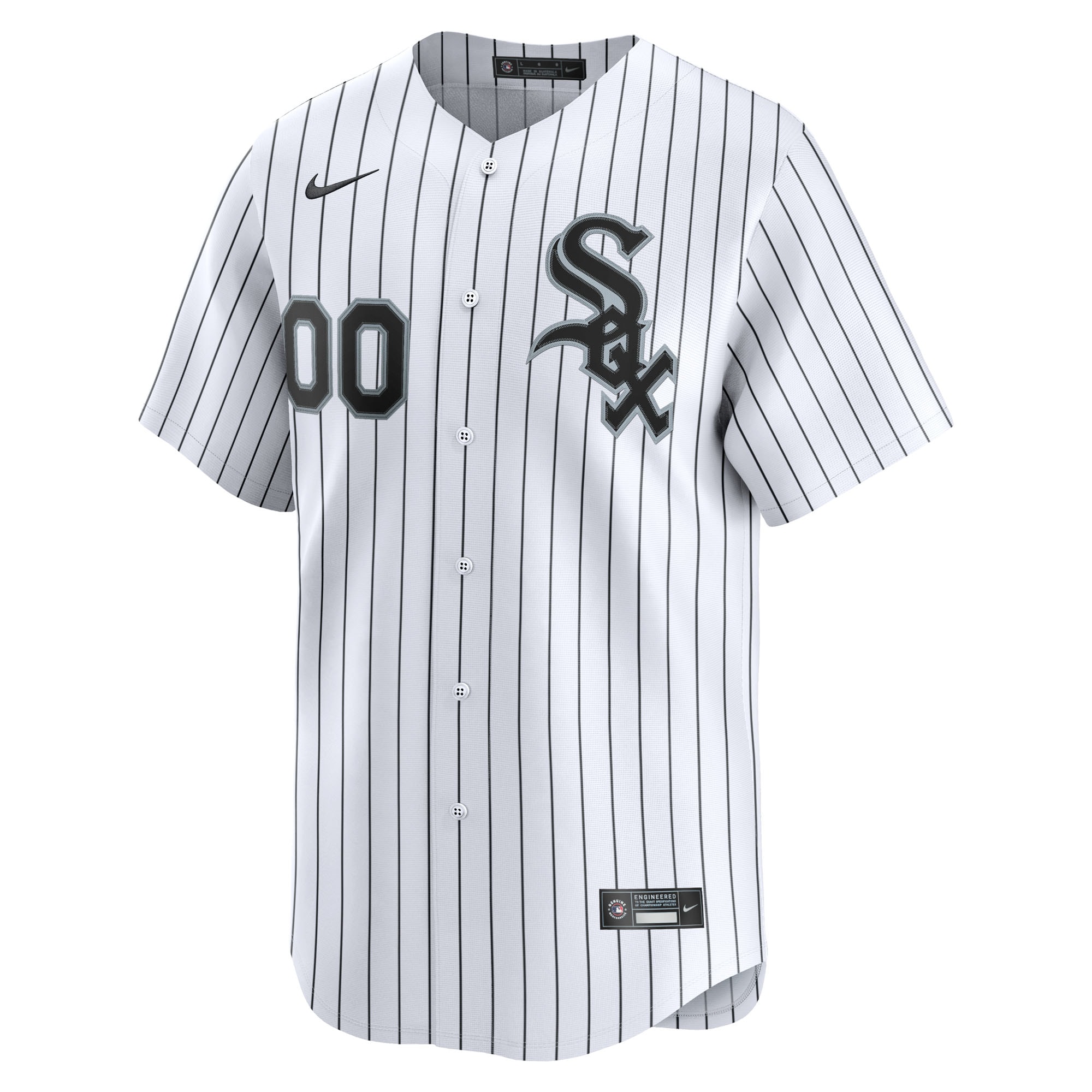 Alternative view of Men's Chicago White Sox White Home Limited Custom Jersey