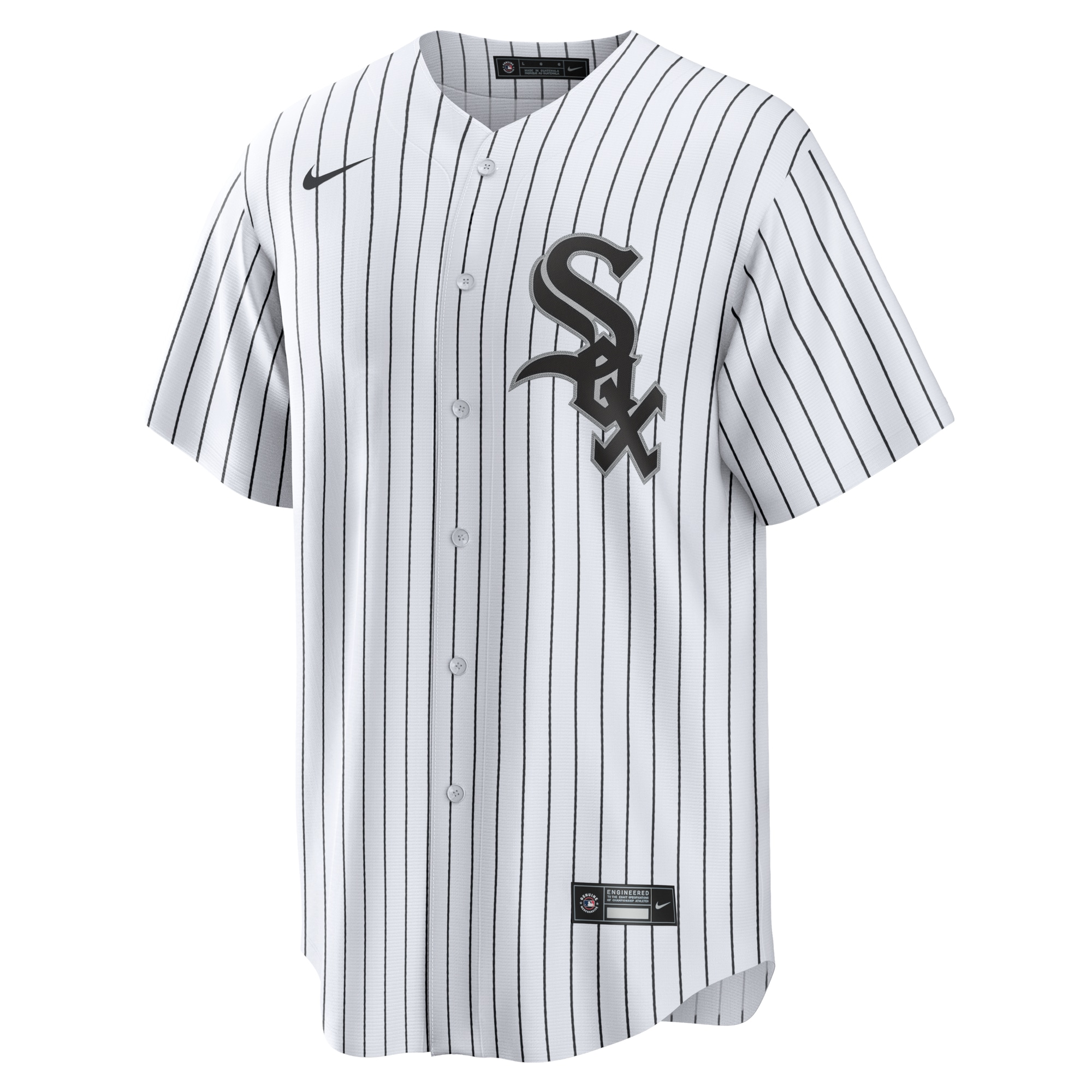 Alternative view of Men's Chicago White Sox White Home Team Jersey