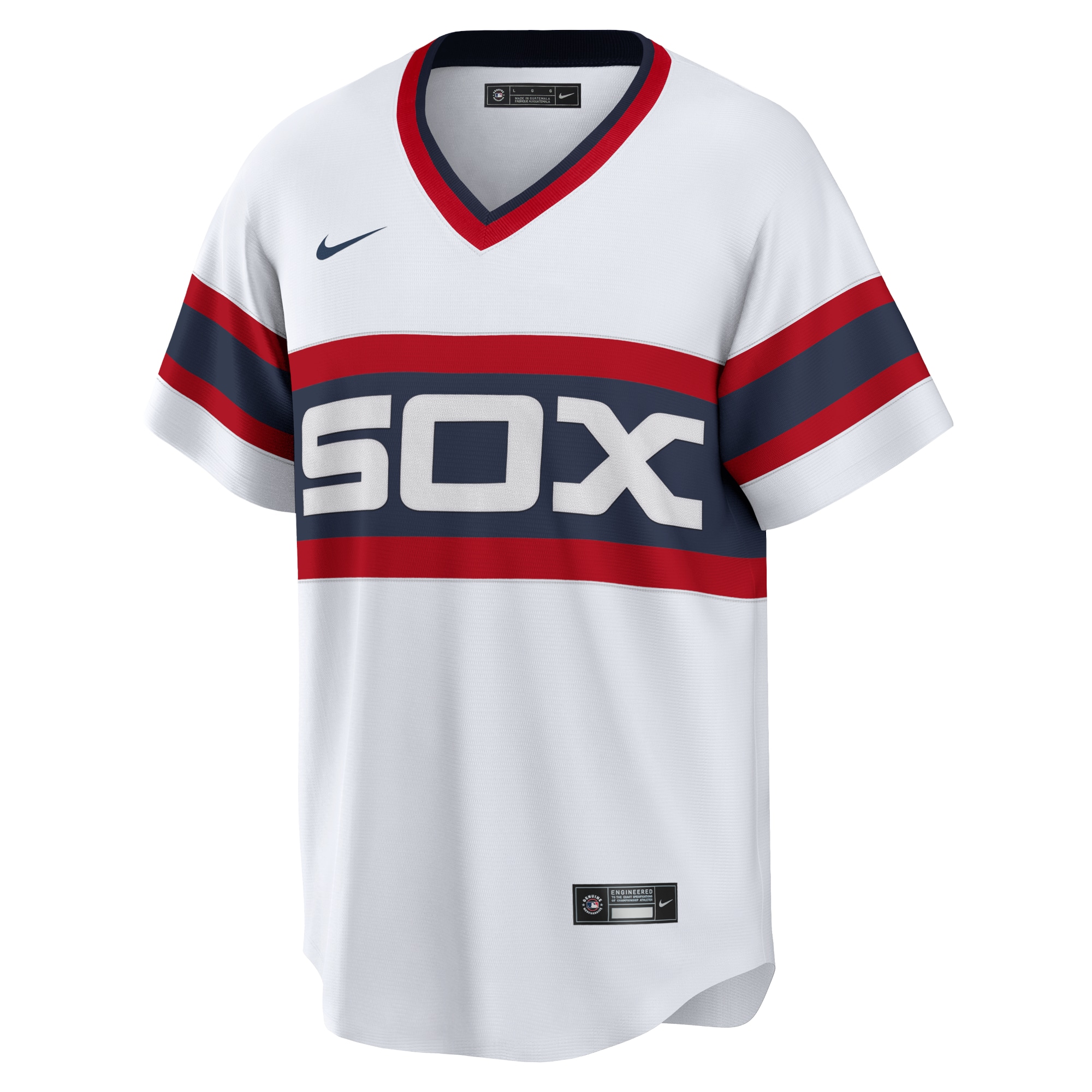 Alternative view of Men's Chicago White Sox White Home Team Jersey