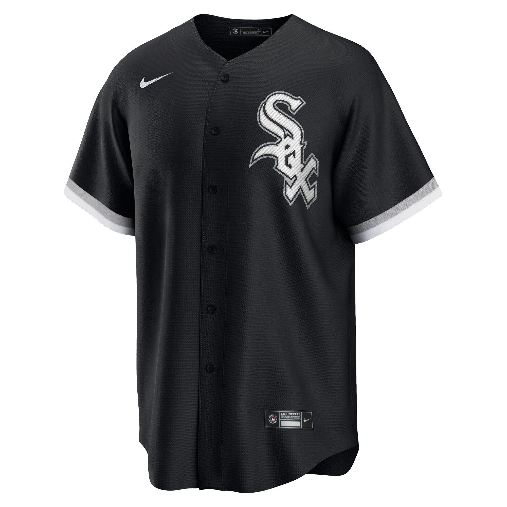 Alternative view of Men's Chicago White Sox Yoan Moncada Black Alternate Player Name Jersey