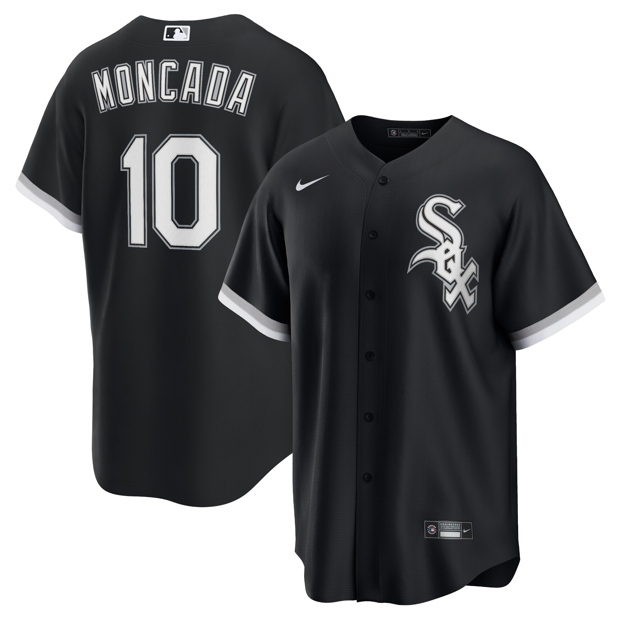 Men's Chicago White Sox Yoan Moncada Black Alternate Player Name Jersey