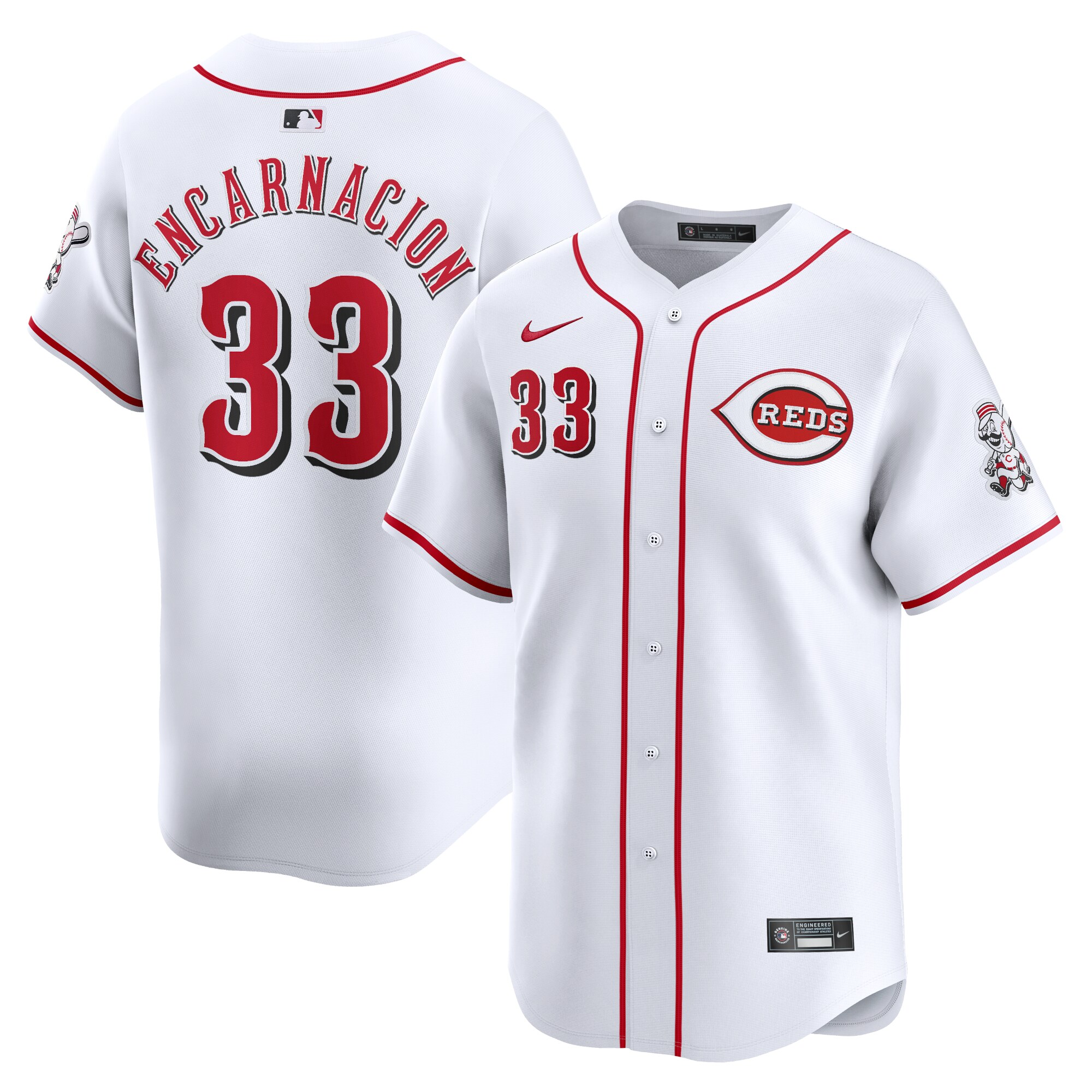 Men's Cincinnati Reds Christian Encarnacion-Strand White Home Limited Player Jersey